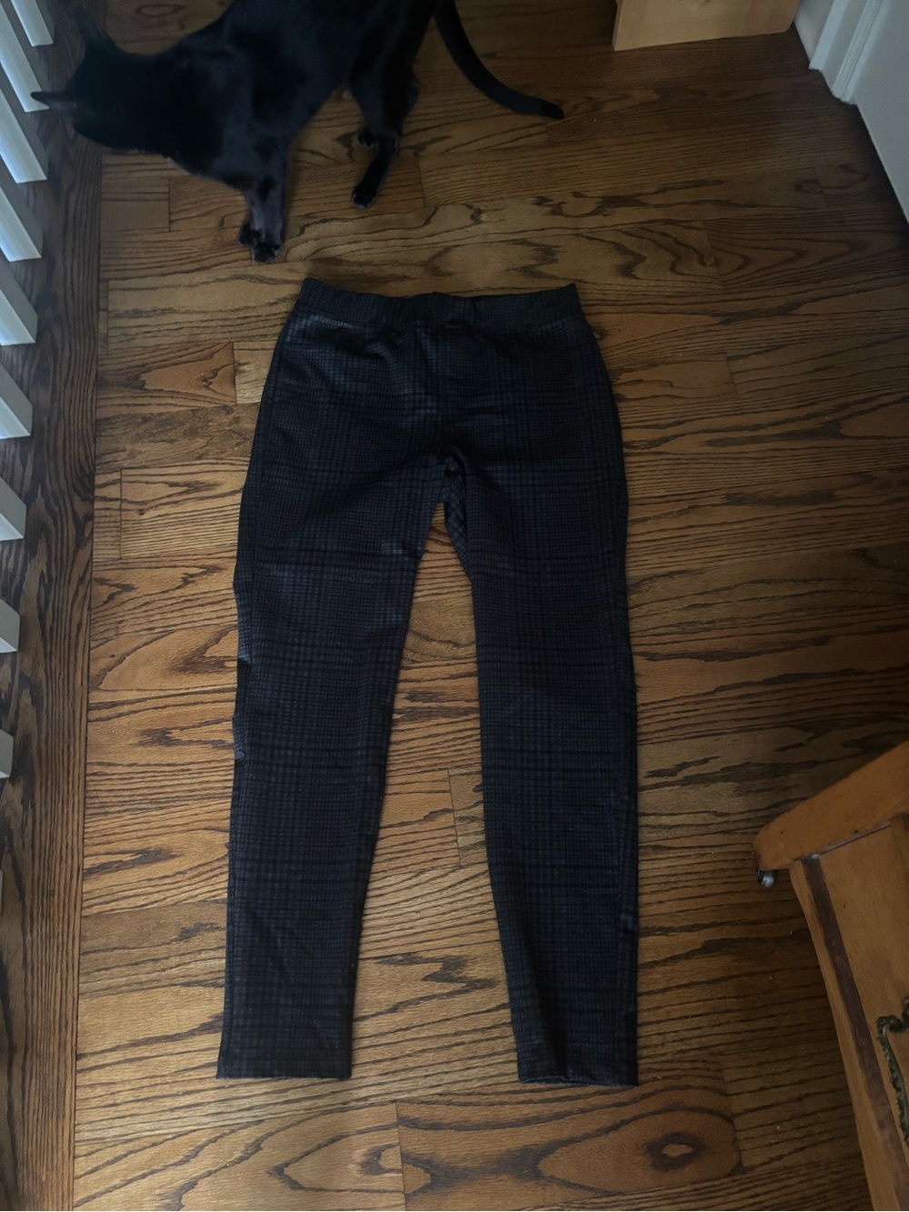 Sanctuary Black Plaid Straight-Leg Pants